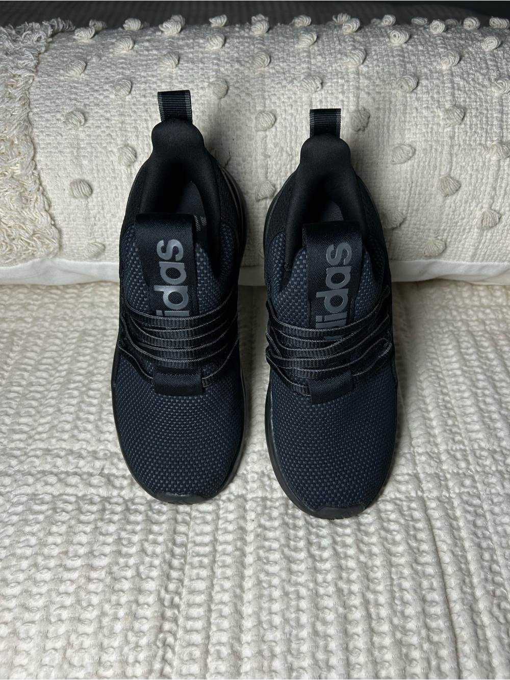 Adidas Bluish/Black Slip-On Athletic Sneakers